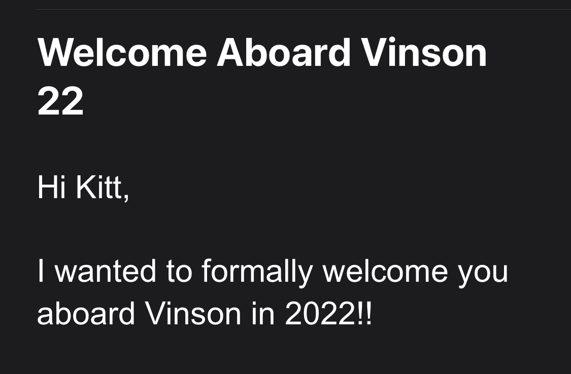 email screenshot of my acceptance into a mountain summit expedition
